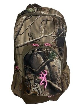 Browning Realtree Camo Backpack with Pink Accent Logo